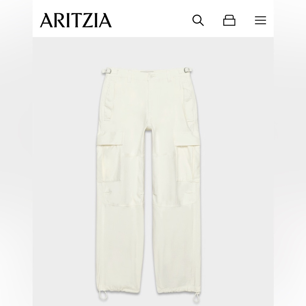 Aritzia Women's Cream Cargo Pants